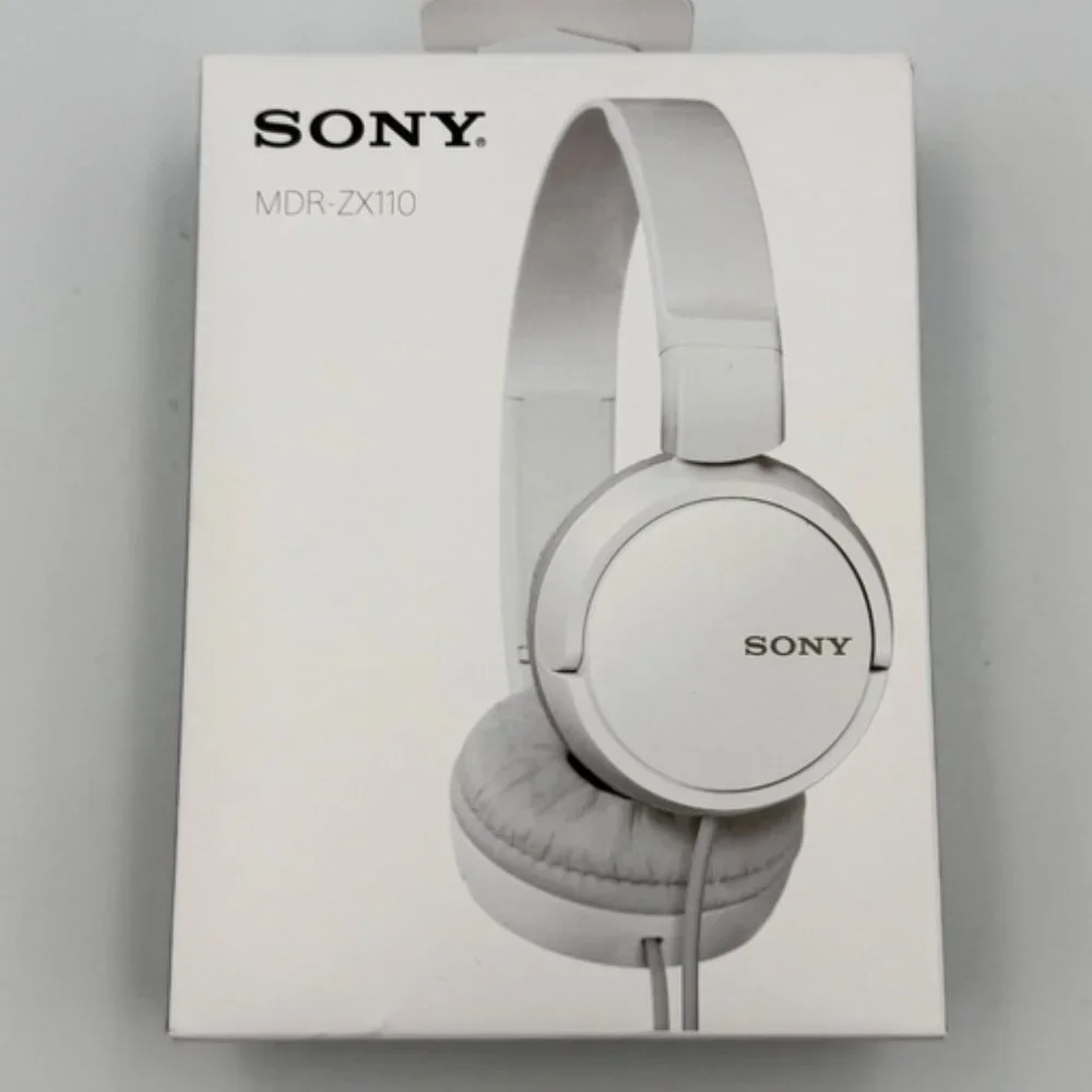 Sony Headphones  Wired On-Ear zX Series   White MDR-ZX110 NEW in BOX